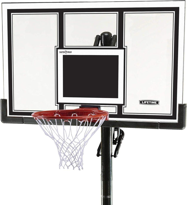 Lifetime Adjustable In Ground 54'' Basketball Hoop - White/Black - 71525