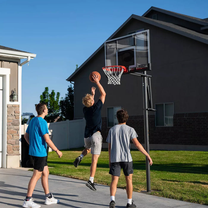 Lifetime Adjustable In Ground 54'' Basketball Hoop - White/Black - 71525