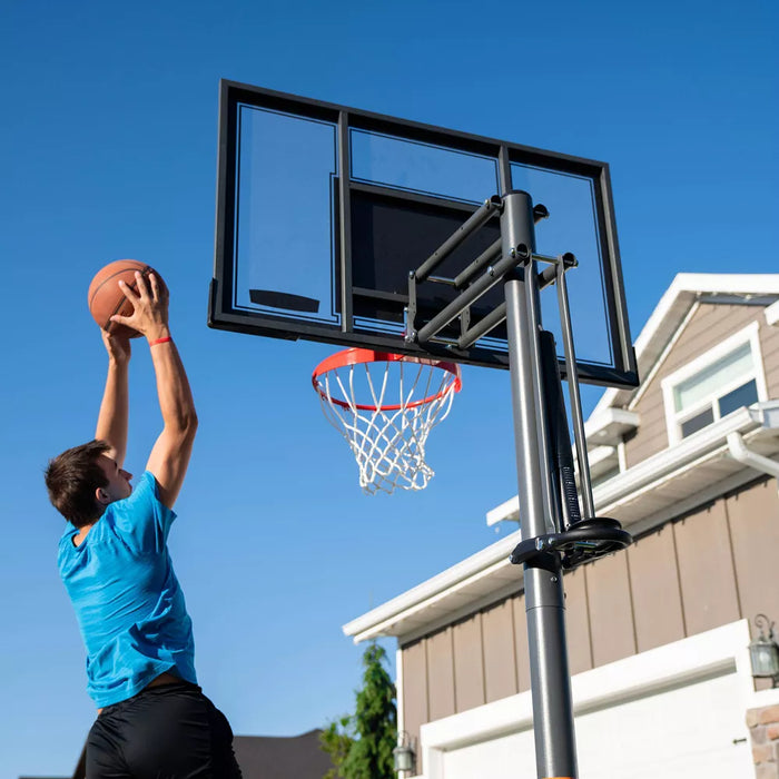 Lifetime Adjustable In Ground 54'' Basketball Hoop - White/Black - 71525