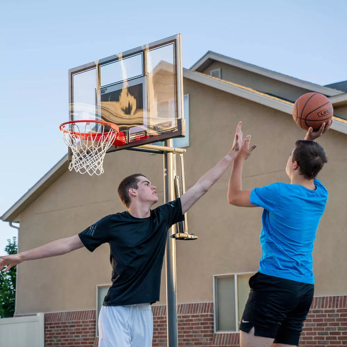 Lifetime Adjustable In Ground 54'' Basketball Hoop - White/Black - 71525