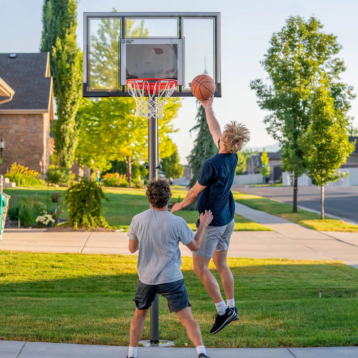 Lifetime Adjustable In Ground 54'' Basketball Hoop - White/Black - 71525