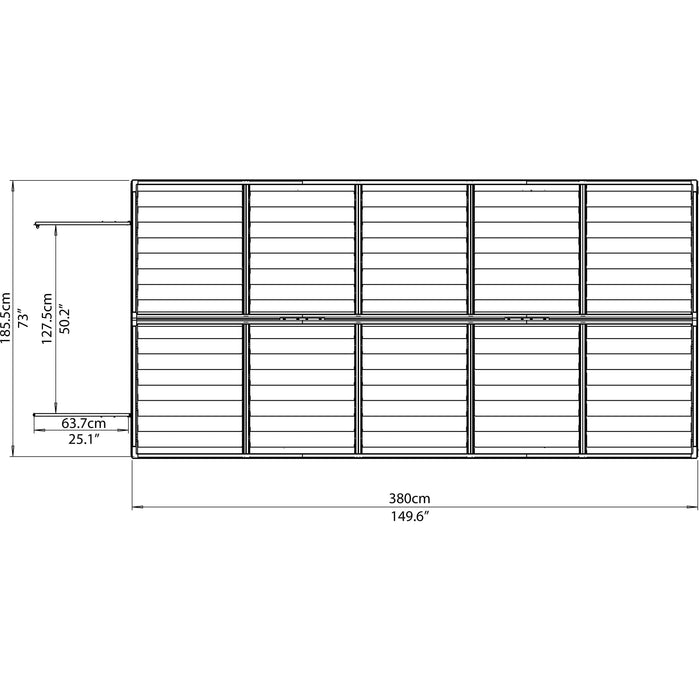 Palram - Canopia | SkyLight 6 x 12 Storage Shed Kit - Tan (HG9612T) - Garage Saints